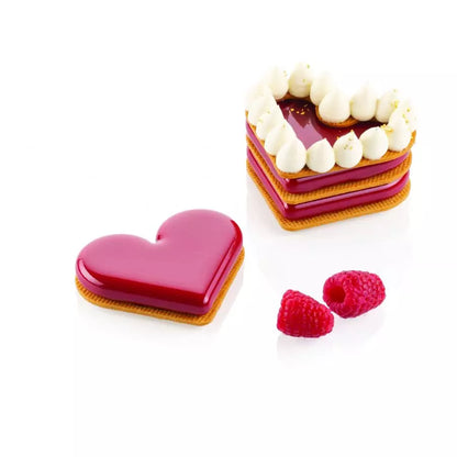 SILIKOMART Professional Valentine Cake Moulds - Level Hearts 580