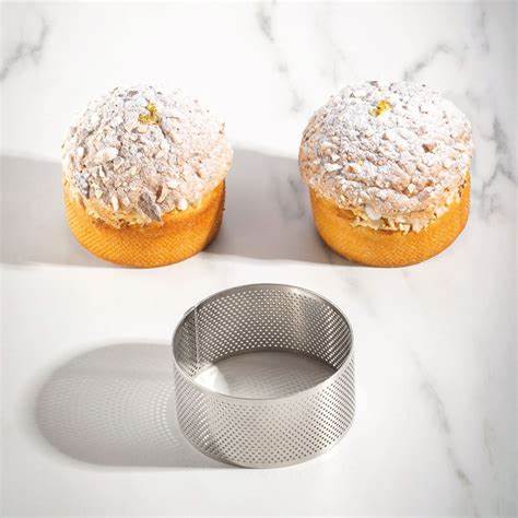 DINER WARES Cake Ring Round SS Perforated 8 x 5 cm