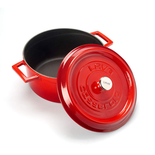 LAVA Enameled Cast Iron Round Casserole - Premium Dutch Oven Series