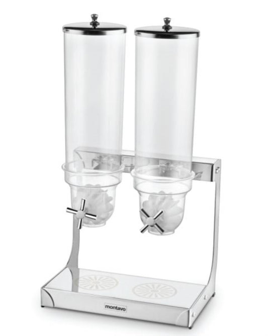 DINER WARES Cereal Dispenser Double, PC / SS 4 ltr.