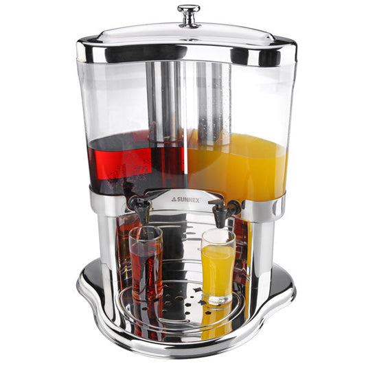 SUNNEX Half Moon Juice Dispenser Double 5 ltr. each PC / SS