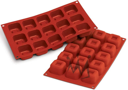 SILIKOMART Silicon Small Square Savarin Mould SF081