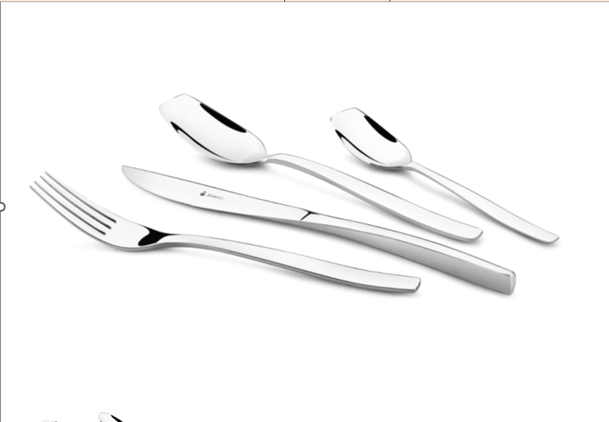 SHAPES Square Design 18/10 Stainless Steel Cutlery – Mirror Finish | 6 mm Heavy Duty | Restaurant Use