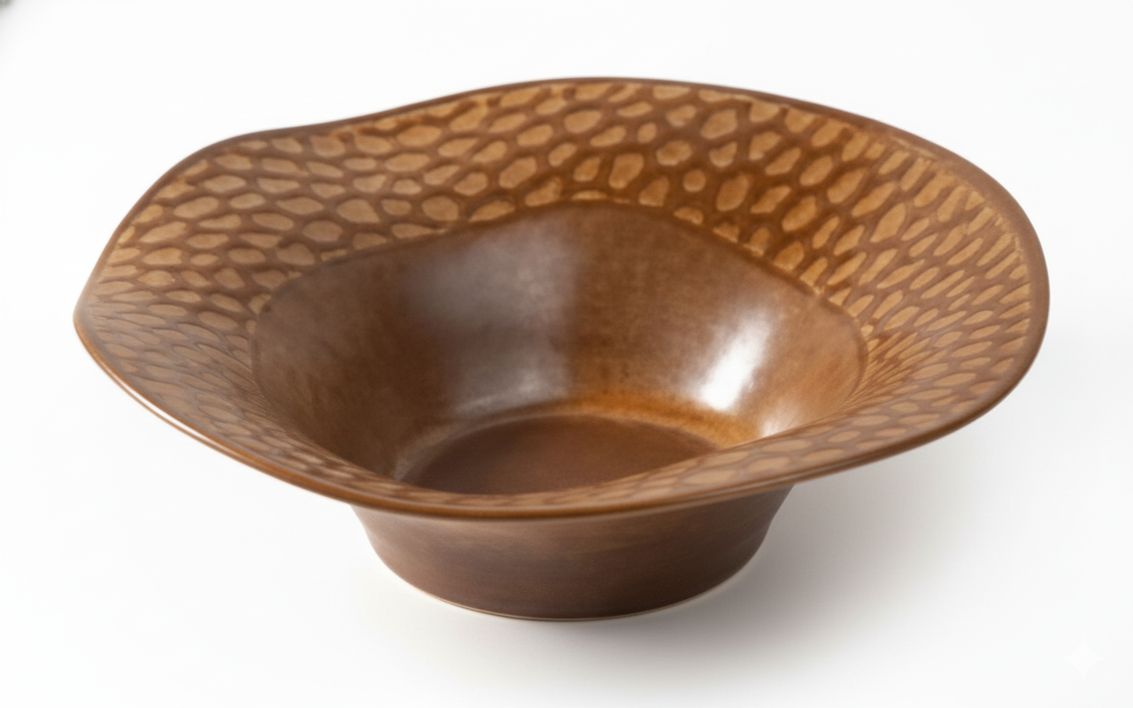 AURA Wave Rim Bowl Sablestone