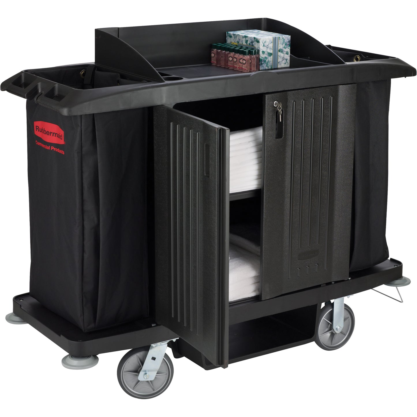 JIWINS Standard Housekeeping Cart With Lockable Door JW-HCD2