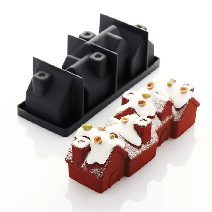 PAVONI 3D Pavocake Silicone Mould Chalet 1230ml KE078S