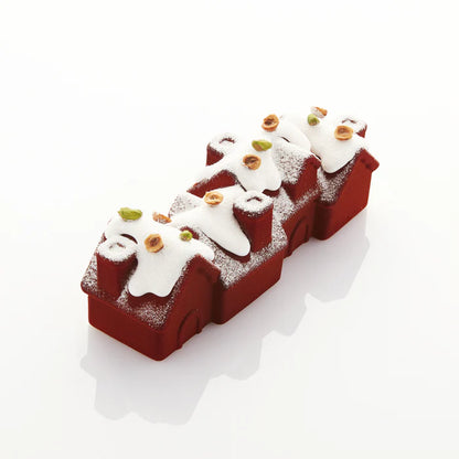 PAVONI 3D Pavocake Silicone Mould Chalet 1230ml KE078S
