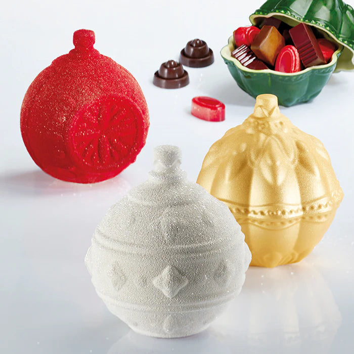 PAVONI Thermoformed Moulds in 3 different shapes to realize xmas Balls 90g KT149
