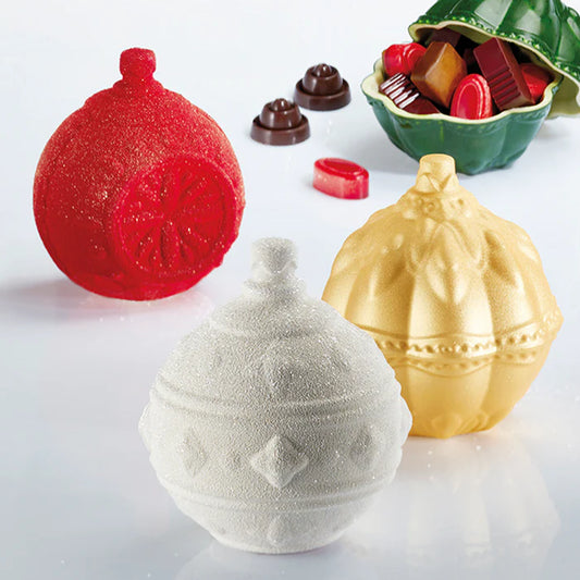 PAVONI Thermoformed Moulds in 3 different shapes to realize xmas Balls 90g KT149