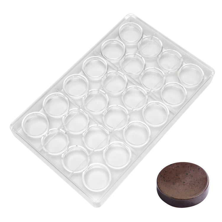 Martellato Tin Round Chocolate Mold – 24 Cavities