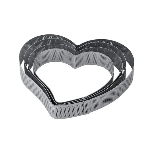 PAVONI Micro Perforated SS Heart Shaped Band XF26