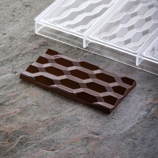 PAVONI Choco Bar Mould Hexa 3 Indents 100g PC5029