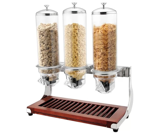DINER WARE Cereal Dispenser Triple PC / SS 4 ltr.