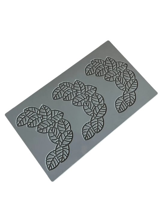 PAVONI 3D Pavodecor Silicone Mat  300 x 175 mm Leaves 8.5 PR001