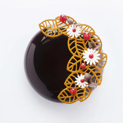 PAVONI 3D Pavodecor Silicone Mat  300 x 175 mm Leaves 8.5 PR001