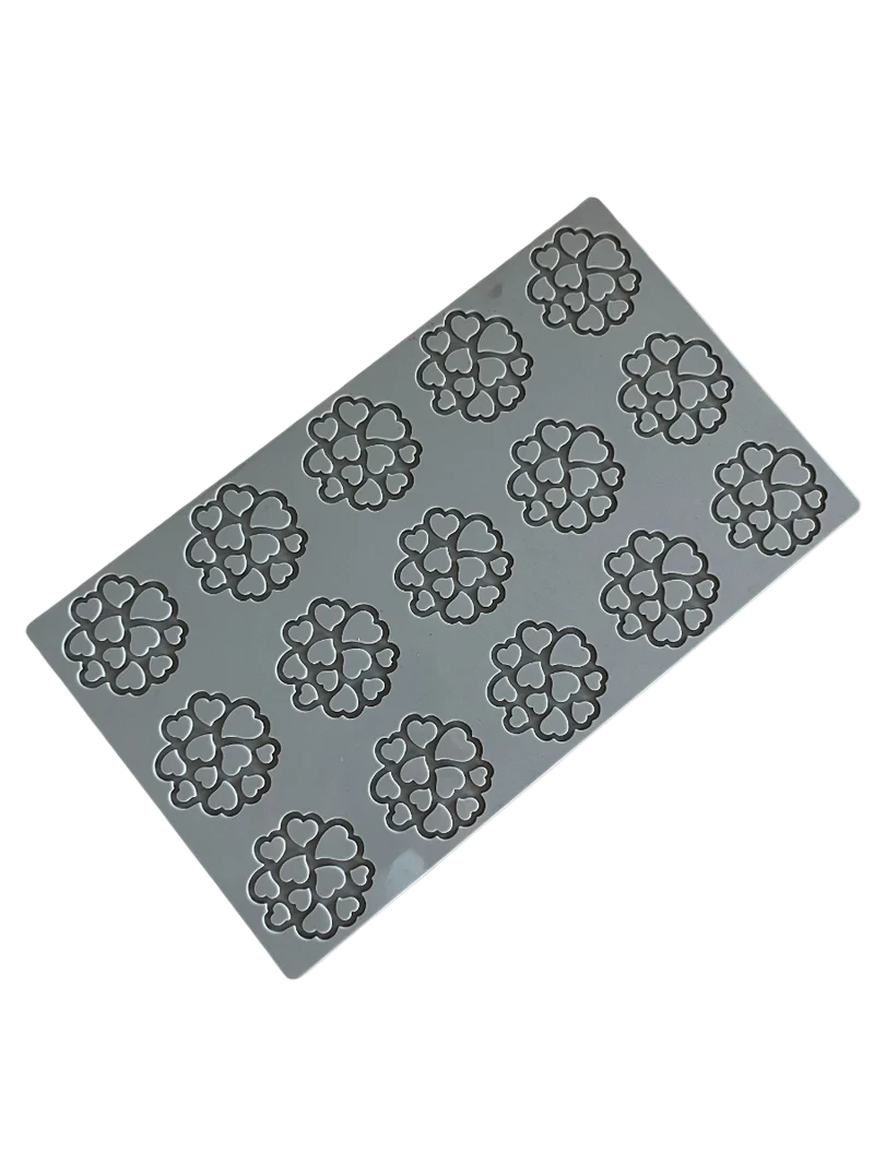 PAVONI 3D Pavodecor Silicone Mat 300 x 175 mm Hearts 1.6 PR008