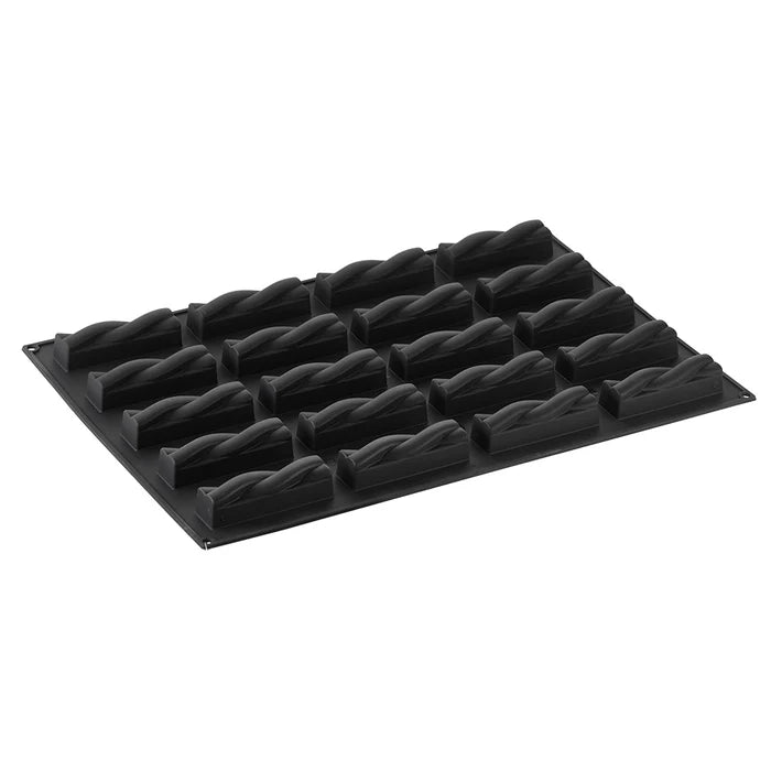 PAVONI 3D Pavoflex Silicone Mould  600 x 400 mm Twist 20 Indents Px042