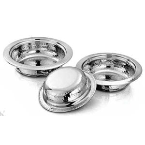 DW Round Entrée Dish SS Single Wall Hammered