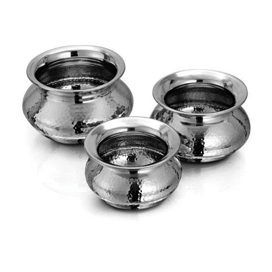 DW Punjabi SS Handi Hammered Single Wall