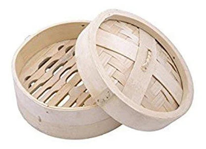 DINER WARES Dim Sum Basket Bamboo Round