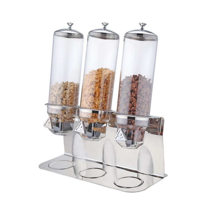 SUNNEx Cereal Dispenser Triple Cap: 4 ltr. each PC / SS