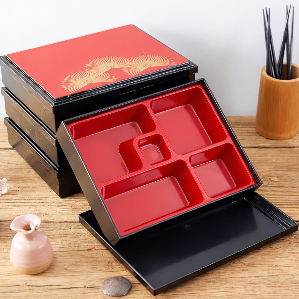 Dinerware  Bento Lunch Box – 6 Compartment Without Bowl